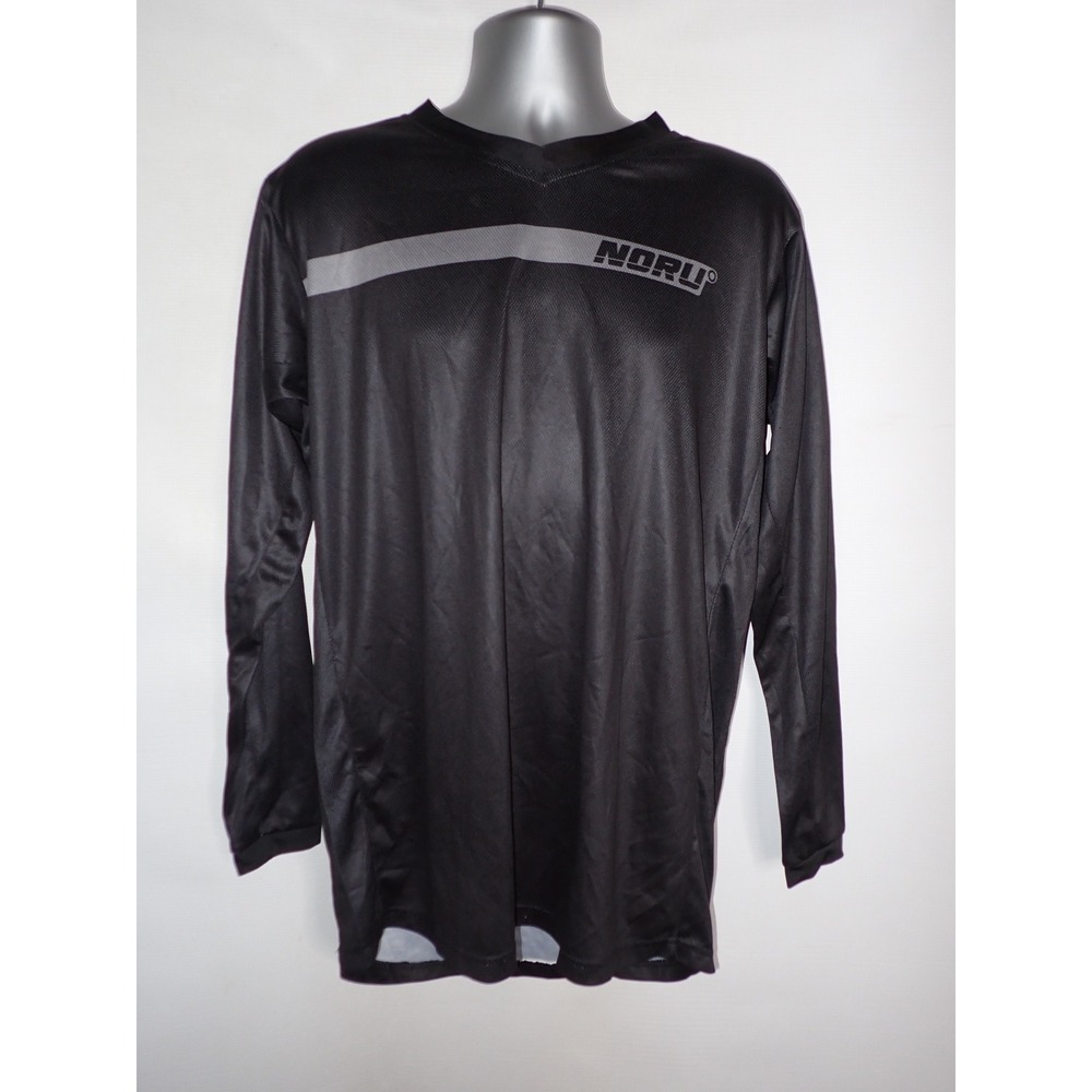 NORU Men's Sugo Off Road Jersey Black Large Motorcycle Motocross Performance